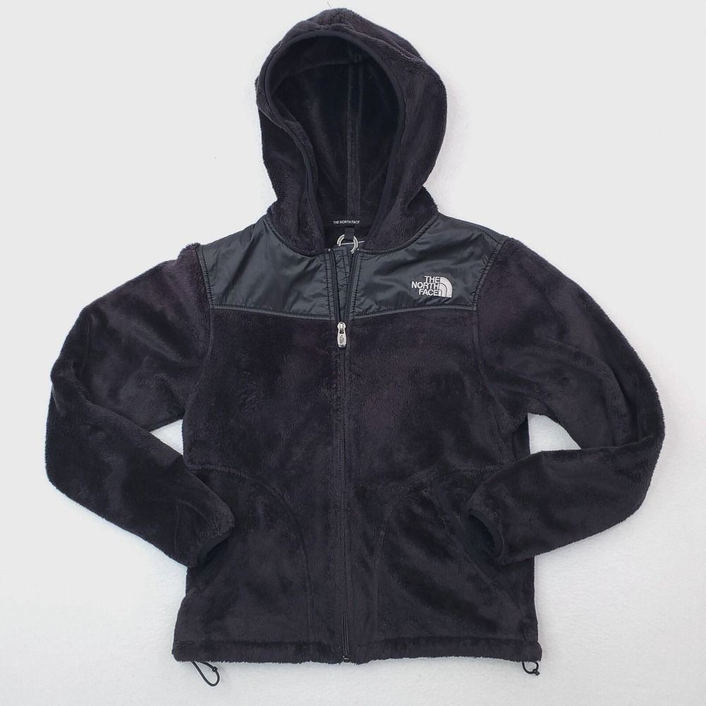 North‎ Face Jacket Womens Small Black Oso Furry Fleece Coat Soft Fuzzy Teddy